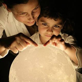 👉 Xsky 3D Afdrukken Maan Licht Touch Schakelaar Tafellampen Slaapkamer Boekenkast Usb Led Night Light Home Decor 3d lunar lichten creatieve Gaven - Dia