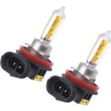 👉 Hoofdlamp geel FISHBERG 2pcs Super Bright Halogen Bulb H8 12V 55W 2300K Golden Yellow Quartz Glass Car Headlight Lamp Lights