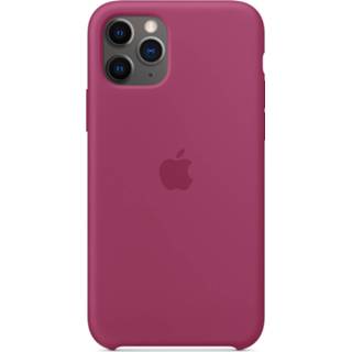 👉 Unisex roze unicolor silicone TPU Backcover voor de iPhone 11 Pro - Pomegranate 190199544598