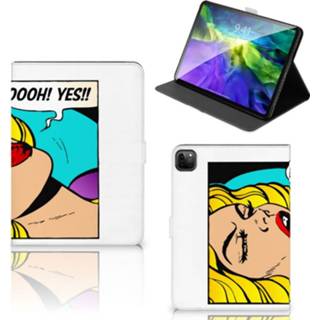 👉 Tablethoes IPad Pro 2020 Tablet Hoes met standaard Popart Oh Yes 8720215618686