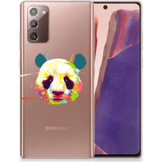 👉 Telefoonhoes Samsung Note 20 Telefoonhoesje met Naam Panda Color 8720215640595