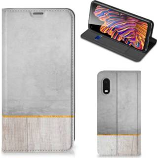 👉 Portemonnee Samsung Xcover Pro Book Wallet Case Wood Concrete 8720215647235