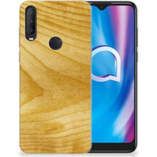 Bumper hoesje hout Alcatel 1S (2020) Licht 8720215667202