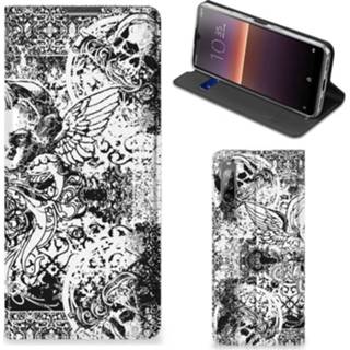 👉 Mobiel BookCase Sony Xperia L4 Skulls Angel 8720215904680