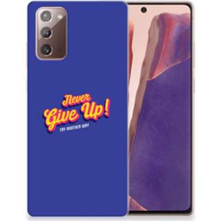 👉 Siliconen hoesje Samsung Note 20 met naam Never Give Up 8720215879971