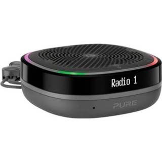 👉 Luidspreker zwart Pure StreamR Splash Slimme FM radio, Waterdicht, Outdoor, AUX 759454545031