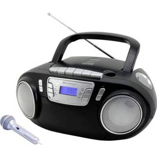 👉 Microfoon zwart Soundmaster SCD5800SW Radio/CD-speler FM FM, USB, Cassette, Radio-opname Incl. 4005425009979