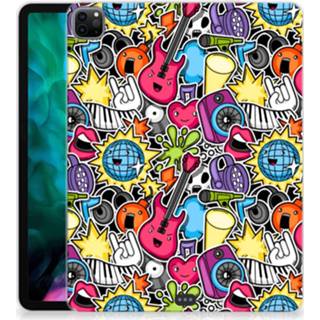 👉 Siliconen hoesje IPad Pro 12.9 (2020) Leuke Hoes Punk Rock 8720215391855