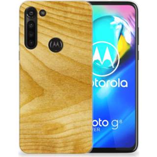 👉 Bumper hoesje hout Motorola Moto G8 Power Licht 8720215092387