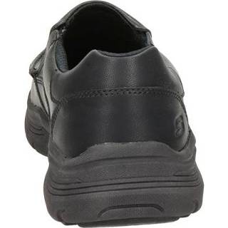 👉 Instappers gevet leer men zwart Skechers instapschoenen 8719796967375