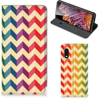 👉 Samsung Xcover Pro Hoesje met Magneet Zigzag Multi Color 8720215066074