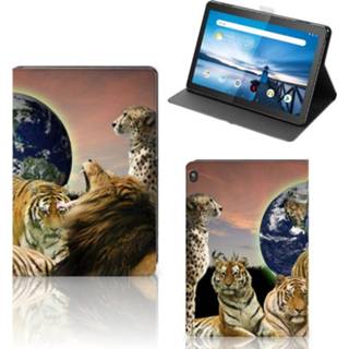 👉 Flipcase Lenovo Tablet M10 Flip Case Roofdieren 8720215388732