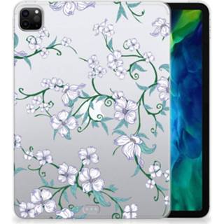 👉 Siliconen hoesje wit IPad Pro 11 inch (2020) Uniek Blossom White 8720215488401