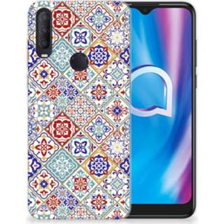 👉 Siliconen hoesje Alcatel 1S (2020) TPU Tiles Color 8720215855289