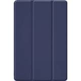 👉 Unicolor unisex donkerblauw blauw kunstleer kunstleder IMoshion Trifold Bookcase voor de Samsung Galaxy Tab S5e - 8719295412598