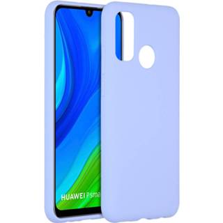 👉 Silicone TPU unisex unicolor paars Liquid Backcover voor de Huawei P Smart (2020) - Lilac 8719295409918