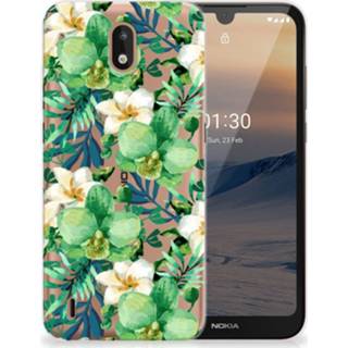 👉 Orchidee groen Nokia 1.3 TPU Case 8720215206302