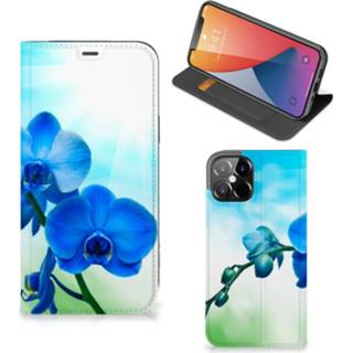 Orchidee blauw IPhone 12 Pro Max Smart Cover - Cadeau voor je Moeder 8720215235548