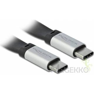 👉 Zwart zilver DeLOCK 85926 USB-kabel 0,22 m 3.2 Gen 2 (3.1 2) USB C Zwart, 4043619859269