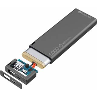 👉 Zwart onesize meerkleurig Cellularline Draagbare lader usb, slim 5000mAh, 8018080315930