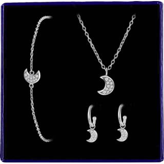 👉 Zirkonia zilveren zilver set maan met 8719802197697