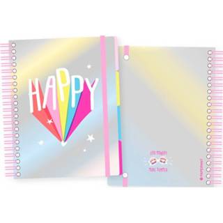 👉 Boek PP papier One Size GeenKleur 4-In1 Funtastic A5 70 Grams 200 Vel. Met cover, gelinieerd papier, tabbladen en elastiek. 8717399917247