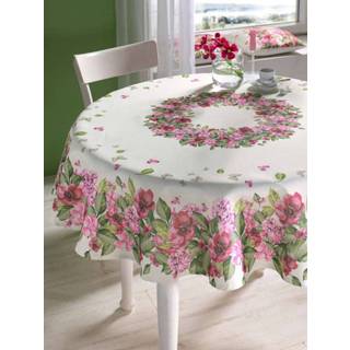 👉 Tafel linnen polyester unisex gebloemd ecru roze Tafellinnen Iska Webschatz ecru/roze 4055704850327