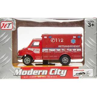 Brandweerwagen rood staal One Size LG-Imports Modern City junior 9 cm 8719817671946