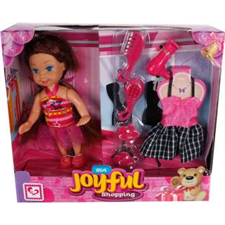 👉 Roze kunststof One Size meisjes Cute Girl speelset Joyful Shopping 11 cm 6-delig 8713219379875