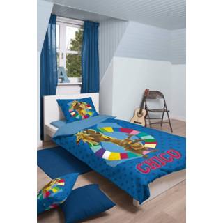 👉 Dekbedovertrek katoen blauw Fabeltjeskrant Chico Lama - 140x200/220cm 8719023344788