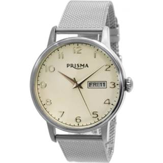 👉 Zilverkleurig One Size no color mannen Prisma Herenhorloge P.2799 All stainless 8716667100350