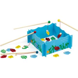 👉 Magnetisch visspel blauw hout One Size Viga Toys junior 28 x cm 6934510563059