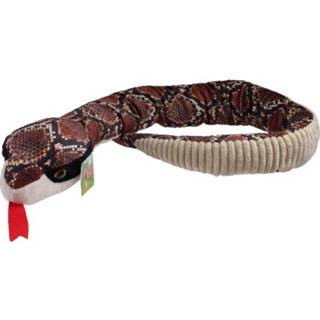 👉 Knuffel bruin pluche One Size mannen Van Manen slang junior 130 cm 8719817703869