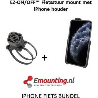 👉 RAM Mount EZ-On/Off™ iPhone 6+/7+/Xs MAX Fietsset RAP-274-1-AP19U