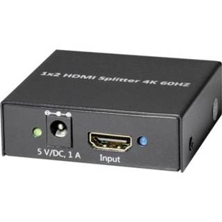 👉 Zwart Maxtrack CS 25-2 L HDMI-splitter 3840 x 2160 pix 4012386151517