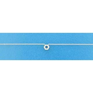 👉 Halsketting witgoud diamant One Size zilverkleurig TFT Collier 0.03ct H SI 39 - 40,5 42 cm 8718834690961