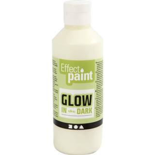 👉 Kunststof geel One Size Creotime glow in the dark verf 250 ml 8714181059512