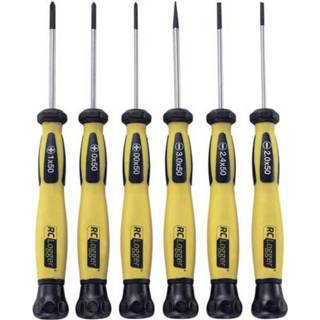 👉 Schroevendraaierset RC Logger Elektronica en fijnmechanica, ESD 6-delig Plat, Kruiskop Phillips 4897048577672