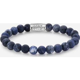 👉 Armband blauw rose s One Size Rebel and RR-80022-S Matt Midnight - 8mm 16,5 cm 8719214494957