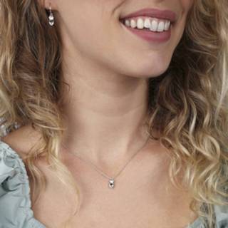 Oorbel zilveren zilver oorbellen met hanger klomp 8719802210242