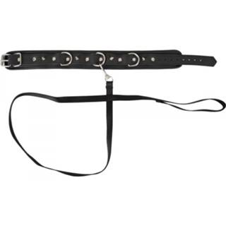 👉 Halsband One Size zwart Vegan Met Lijn 4024144000449