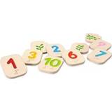 👉 Houten hout stuks Plan Toys Braille Nummers 1-10 8854740056542