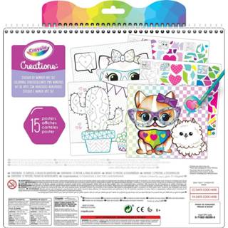 👉 Papier One Size meerkleurig Crayola Creations sticker op nummer set 71662062996