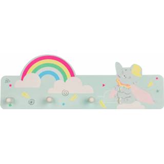 👉 Wandkapstok hout One Size meerkleurig Disney Dombo regenboog junior 36,5 cm 7444735161149