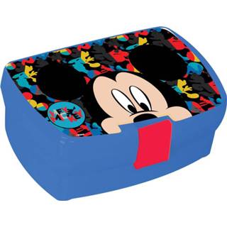 👉 Blauw rood kunststof One Size Disney lunchset 350 ml Mickey Mouse blauw/rood 2-delig 5205698475153