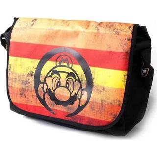 👉 Schoudertas zwart polyester One Size geel Nintendo Super Mario 9 liter 8718526114782