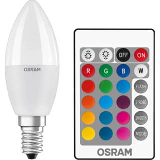 👉 OSRAM LED Energielabel A+ (A++ - E) E14 Kaars 5.5 W = 40 W RGBW (Ø x l) 37 mm x 107 mm Dimbaar, Incl. afstandsbediening, Colorchanging 1 stuk(s)