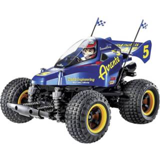 👉 Tamiya Comical Avante Blauw Brushed 1:10 RC auto Elektro Buggy 4WD Bouwpakket