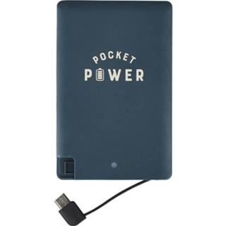 👉 Powerbank blauw kunststof One Size Gentlemen's Hardware 2500 mAh 18,7 cm 2-delig 5055923775554