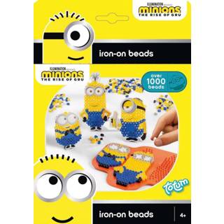 👉 Legbord geel kunststof One Size Minions met kralen 24,5 x 17,5 cm 2-delig 8714274710061